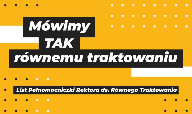 Mówimy tak równemu traktowaniu!